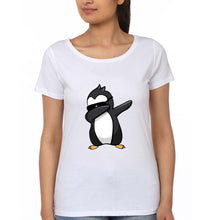Load image into Gallery viewer, Dab Penguin T-Shirt for Women-White-Ektarfa.online
