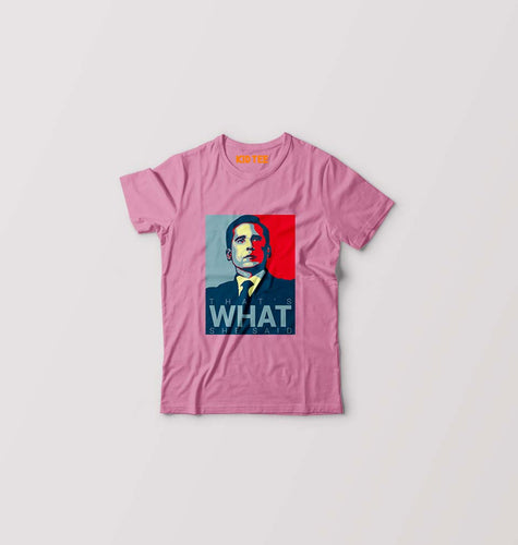 Michael Scott Kids T-Shirt for Boy/Girl-Pink-Ektarfa.online