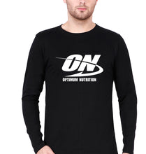 Load image into Gallery viewer, optimum nutrition (ON) Full Sleeves T-Shirt for Men-Black-Ektarfa.online
