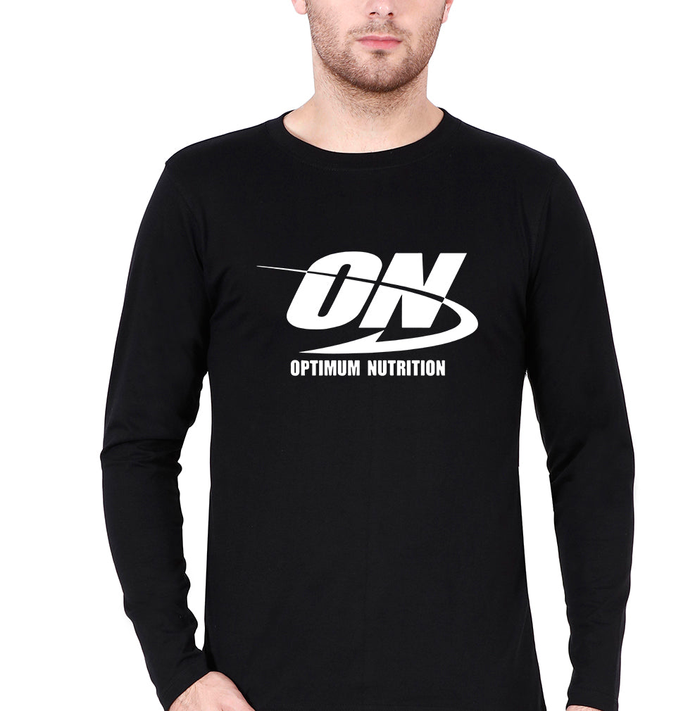 optimum nutrition (ON) Full Sleeves T-Shirt for Men-Black-Ektarfa.online