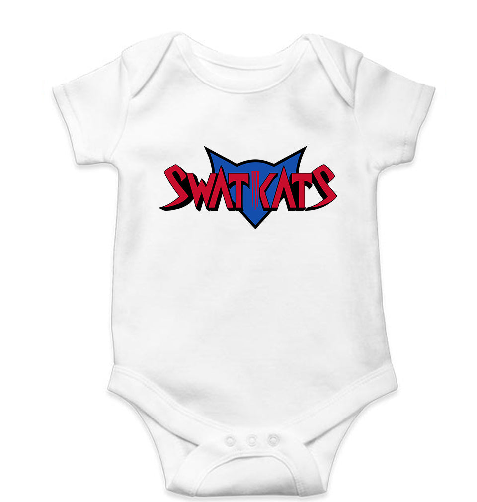 Swat Kats Kids Romper For Baby Boy/Girl-0-5 Months(18 Inches)-White-Ektarfa.online