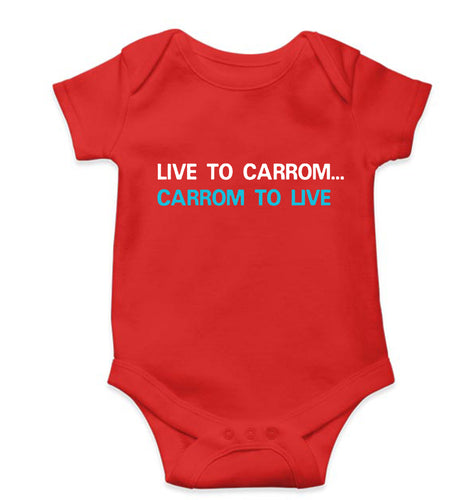 Carrom Kids Romper For Baby Boy/Girl-Red-Ektarfa.online