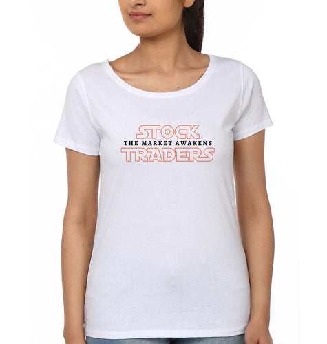 Share Market(Stock Market) T-Shirt for Women-XS(32 Inches)-White-Ektarfa.online