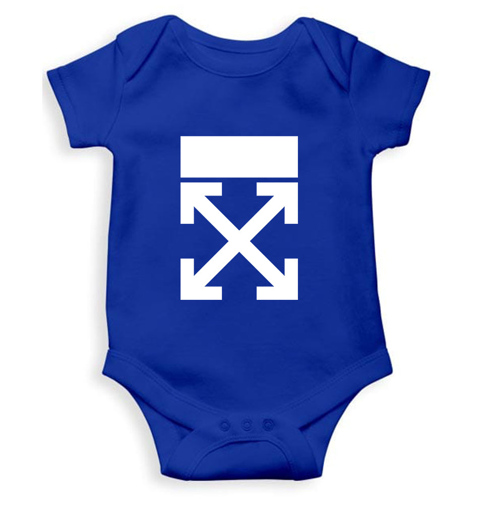 Off-white Kids Romper For Baby Boy/Girl-0-5 Months(18 Inches)-Royal Blue-Ektarfa.online