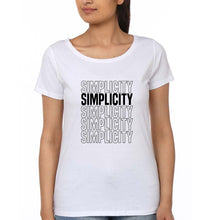 Load image into Gallery viewer, Simplicity T-Shirt for Women-XS(32 Inches)-White-Ektarfa.online
