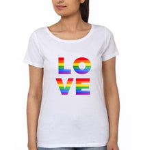 Load image into Gallery viewer, Love Pride T-Shirt for Women-XS(32 Inches)-White-Ektarfa.online
