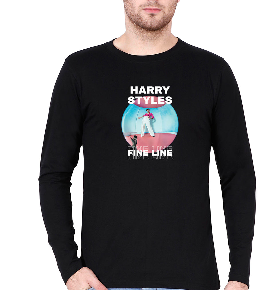Harry Styles Full Sleeves T-Shirt for Men-Black-Ektarfa.online