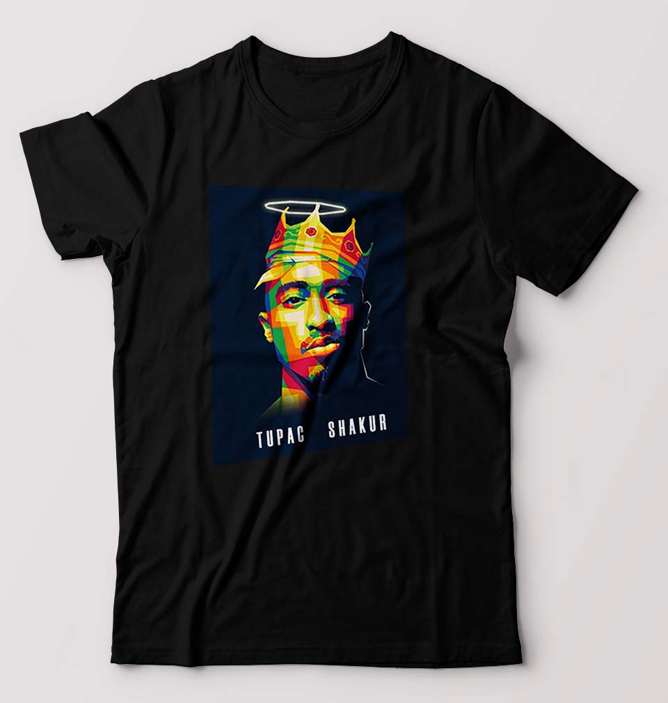 2Pac Tupac T-Shirt for Men-Black-Ektarfa.online