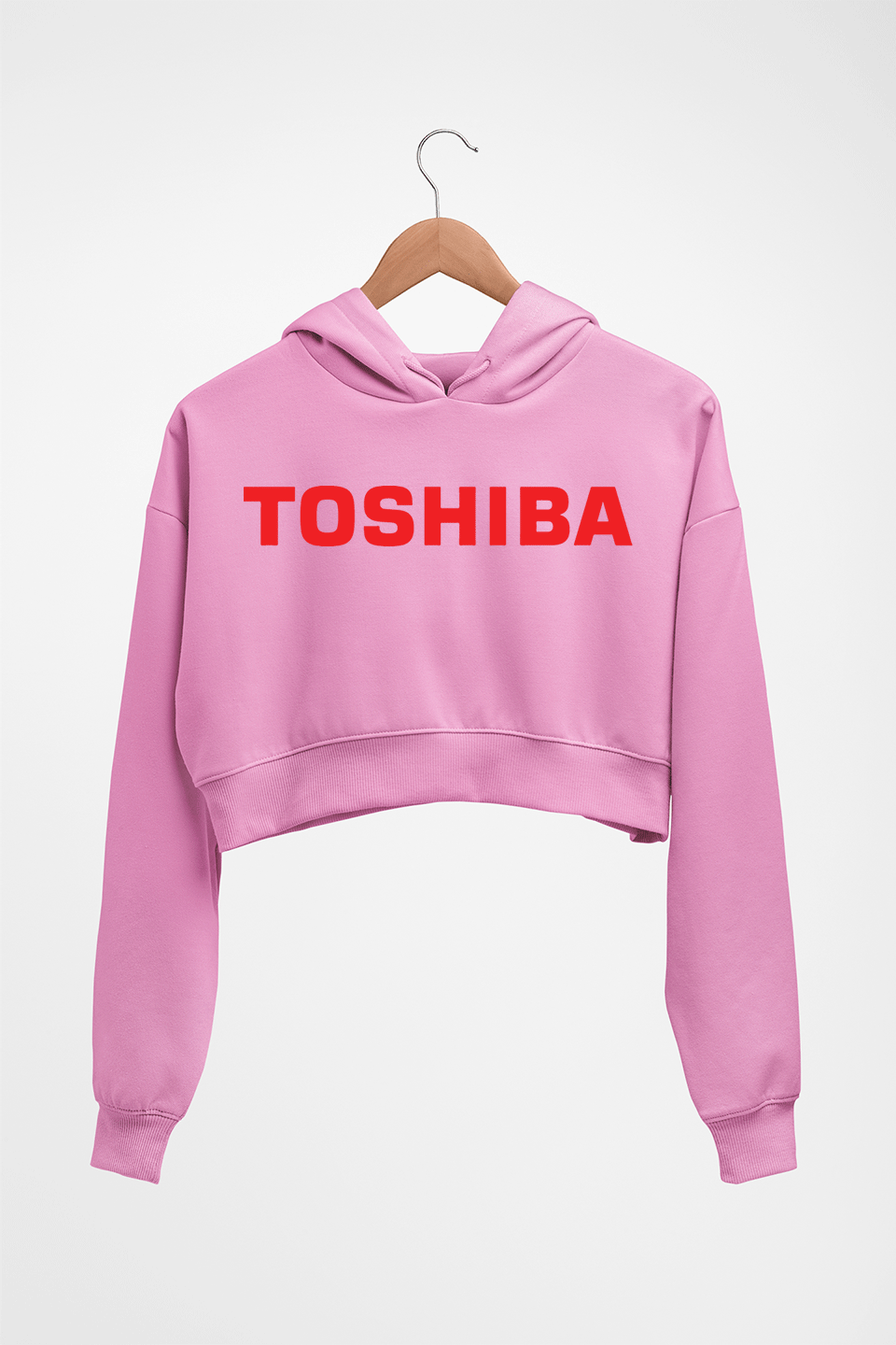 Toshiba Crop HOODIE FOR WOMEN-Light Baby Pink-Ektarfa.online
