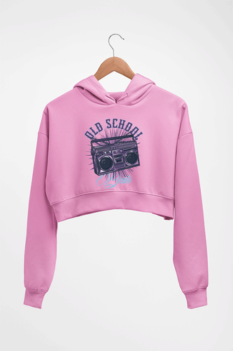 Old School Crop HOODIE FOR WOMEN-Light Baby Pink-Ektarfa.online