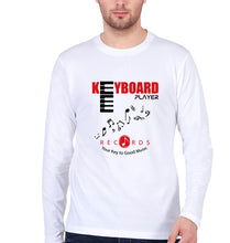 Load image into Gallery viewer, Piano Keyboard Full Sleeves T-Shirt for Men-White-Ektarfa.online
