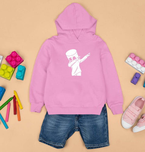 Dab Marshmello Kids Hoodie for Boy/Girl-1-2 Years(24 Inches)-Light Baby Pink-Ektarfa.online