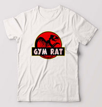 Load image into Gallery viewer, Gym Rat T-Shirt for Men-White-Ektarfa.online

