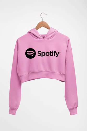 Spotify Crop HOODIE FOR WOMEN-Light Baby Pink-Ektarfa.online