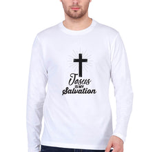 Load image into Gallery viewer, Jesus Full Sleeves T-Shirt for Men-S(38 Inches)-White-Ektarfa.online
