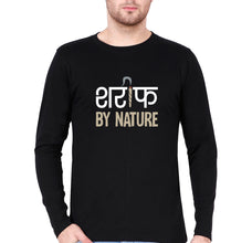 Load image into Gallery viewer, Shareef By Nature Full Sleeves T-Shirt for Men-S(38 Inches)-Black-Ektarfa.online
