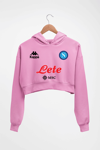 Napoli 2021-22 Crop HOODIE FOR WOMEN-Light Baby Pink-Ektarfa.online
