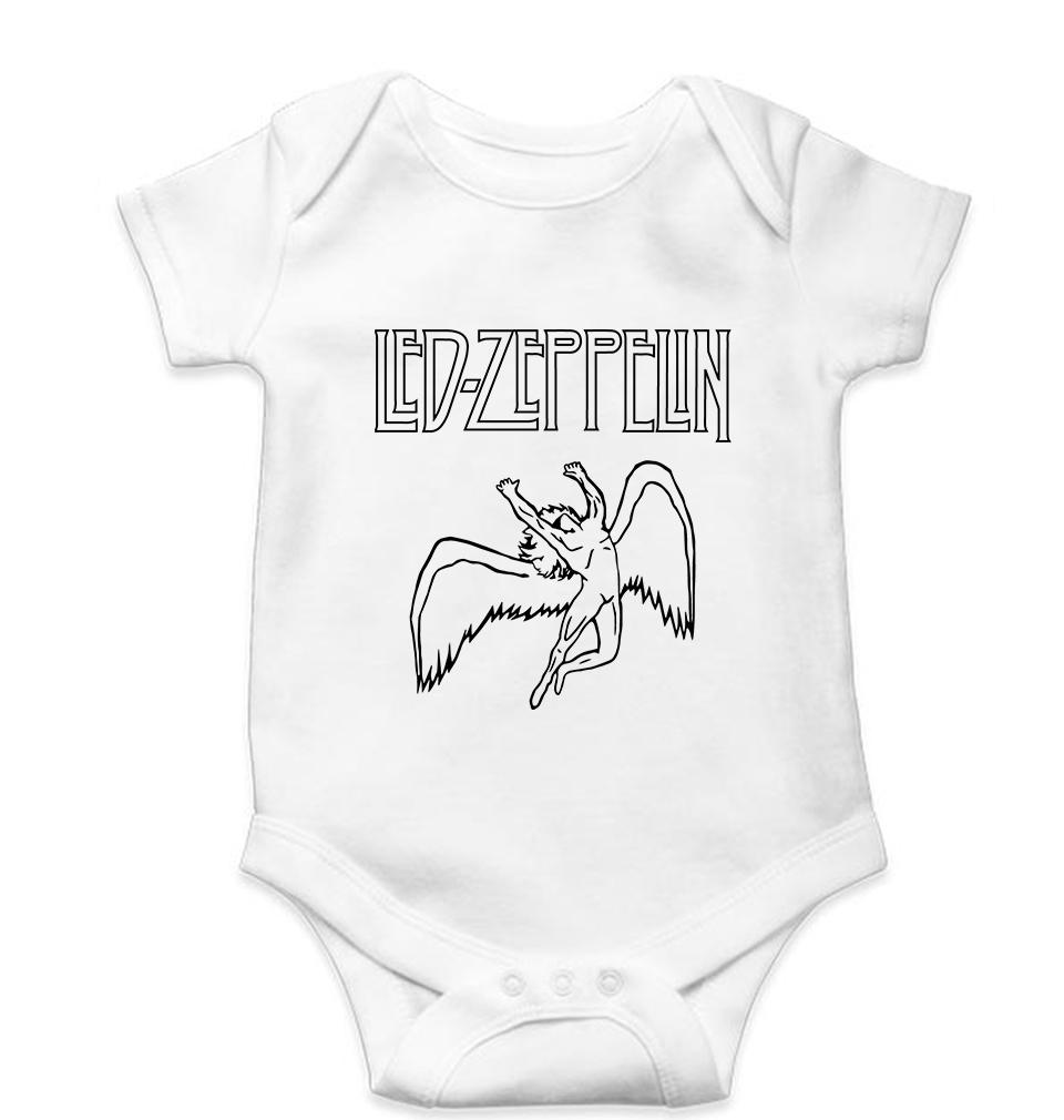 Led Zeppelin Kids Romper For Baby Boy/Girl-0-5 Months(18 Inches)-White-Ektarfa.online