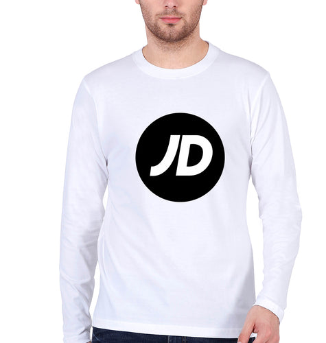 JD Sports Full Sleeves T-Shirt for Men-White-Ektarfa.online