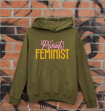 Load image into Gallery viewer, Feminist Unisex Hoodie for Men/Women-S(40 Inches)-Olive Green-Ektarfa.online
