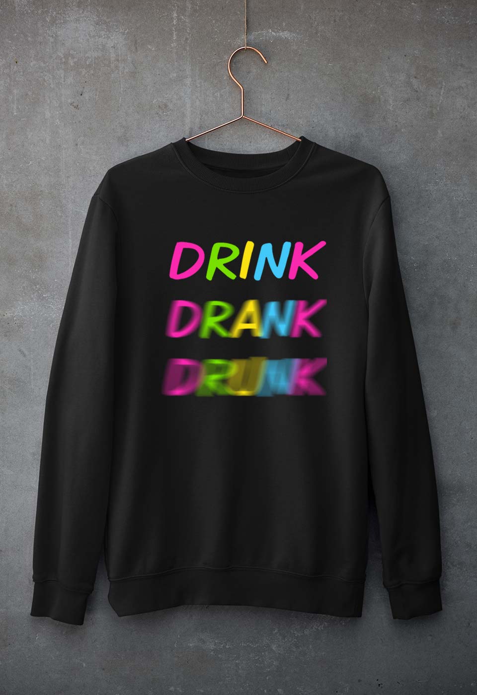 Drink Alcoholic Unisex Sweatshirt for Men/Women-Black-Ektarfa.online