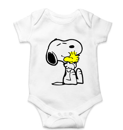 Snoopy Kids Romper For Baby Boy/Girl-0-5 Months(18 Inches)-White-Ektarfa.online