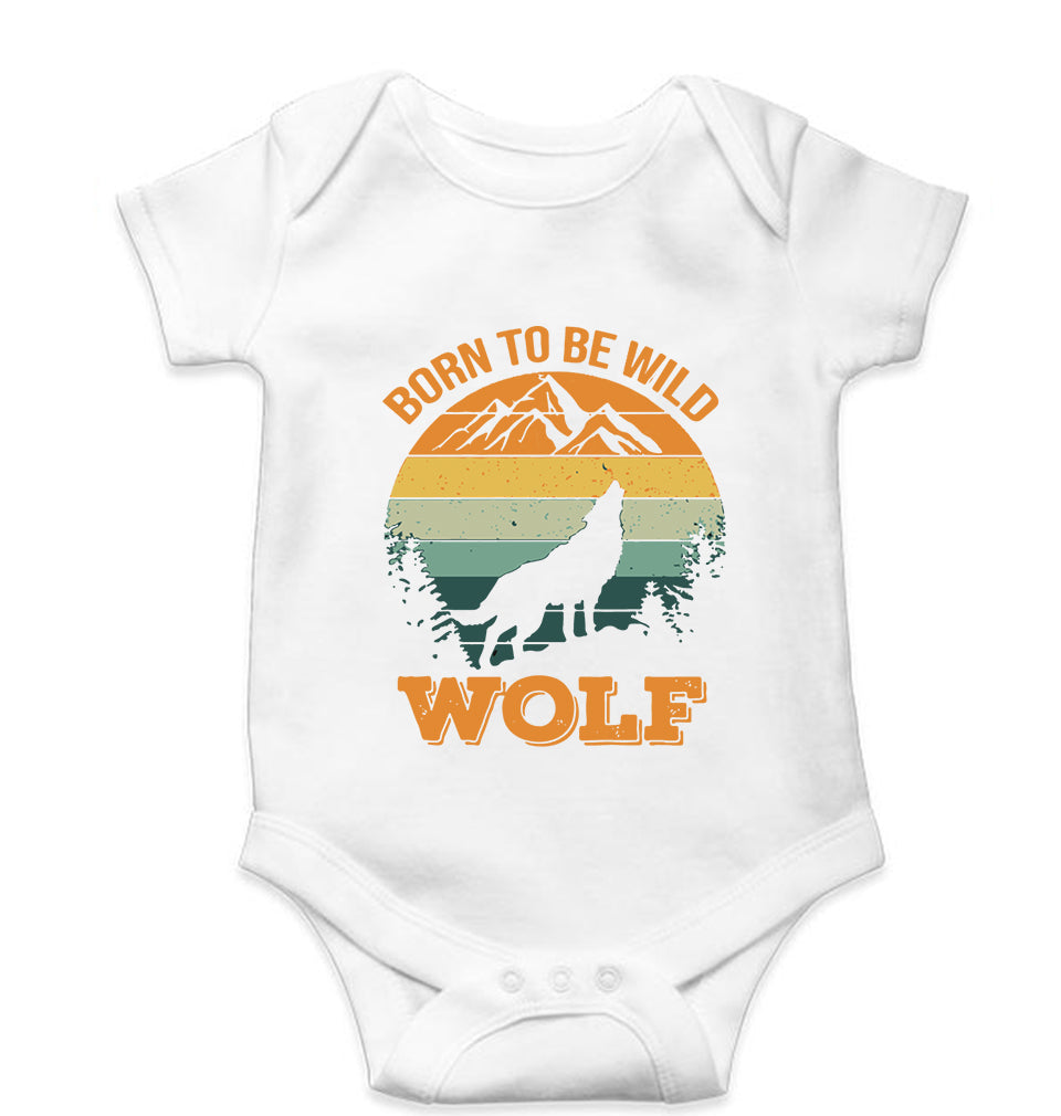 Wolf Kids Romper For Baby Boy/Girl-White-Ektarfa.online