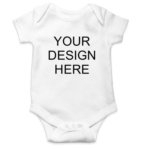 Customized-Custom-Personalized Kids Romper For Baby Boy/Girl-0-5 Months(18 Inches)-White-Ektarfa.co.in