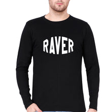 Load image into Gallery viewer, Raver Full Sleeves T-Shirt for Men-S(38 Inches)-Black-Ektarfa.online
