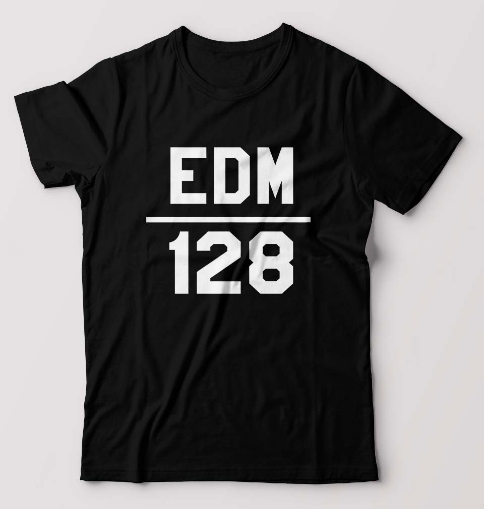 EDM T-Shirt for Men-S(38 Inches)-Black-Ektarfa.online