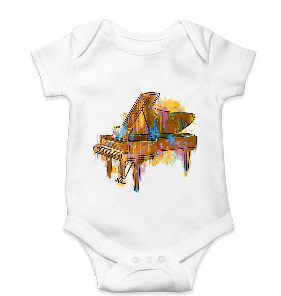 Piano Kids Romper For Baby Boy/Girl-White-Ektarfa.online