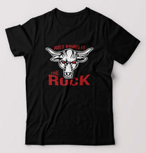 Load image into Gallery viewer, The Rock T-Shirt for Men-S(38 Inches)-Black-Ektarfa.online
