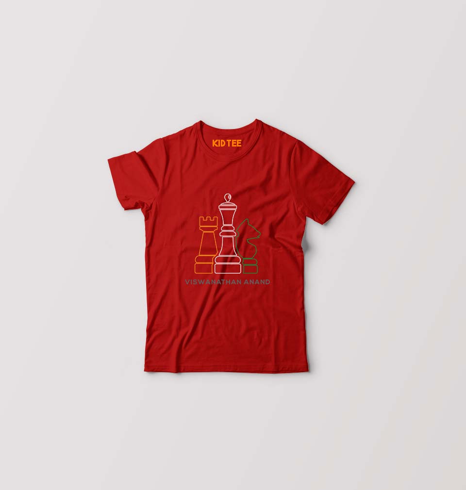 Viswanathan Anand Chess Kids T-Shirt for Boy/Girl-0-1 Year(20 Inches)-Red-Ektarfa.online
