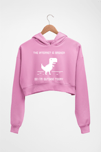 Load image into Gallery viewer, Internet Funny Crop HOODIE FOR WOMEN-Light Baby Pink-Ektarfa.online
