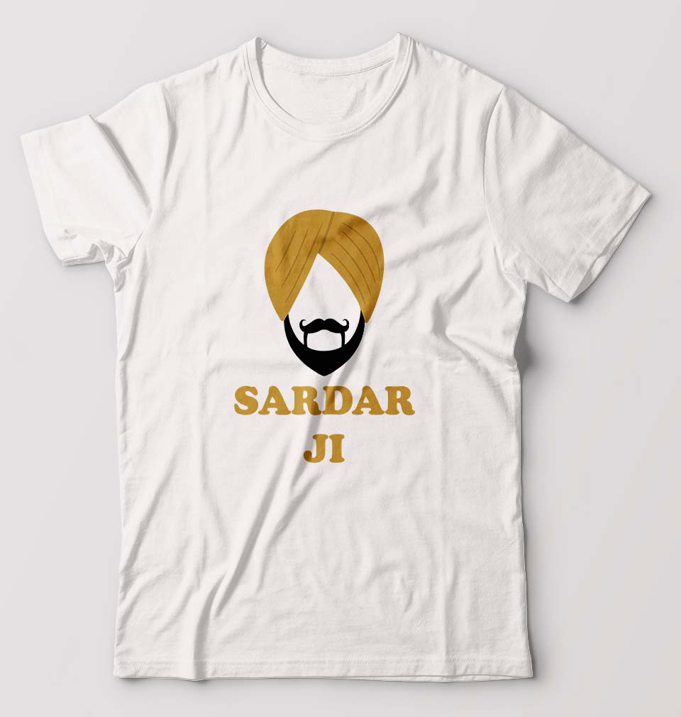 Sardar JI T-Shirt for Men-White-Ektarfa.online