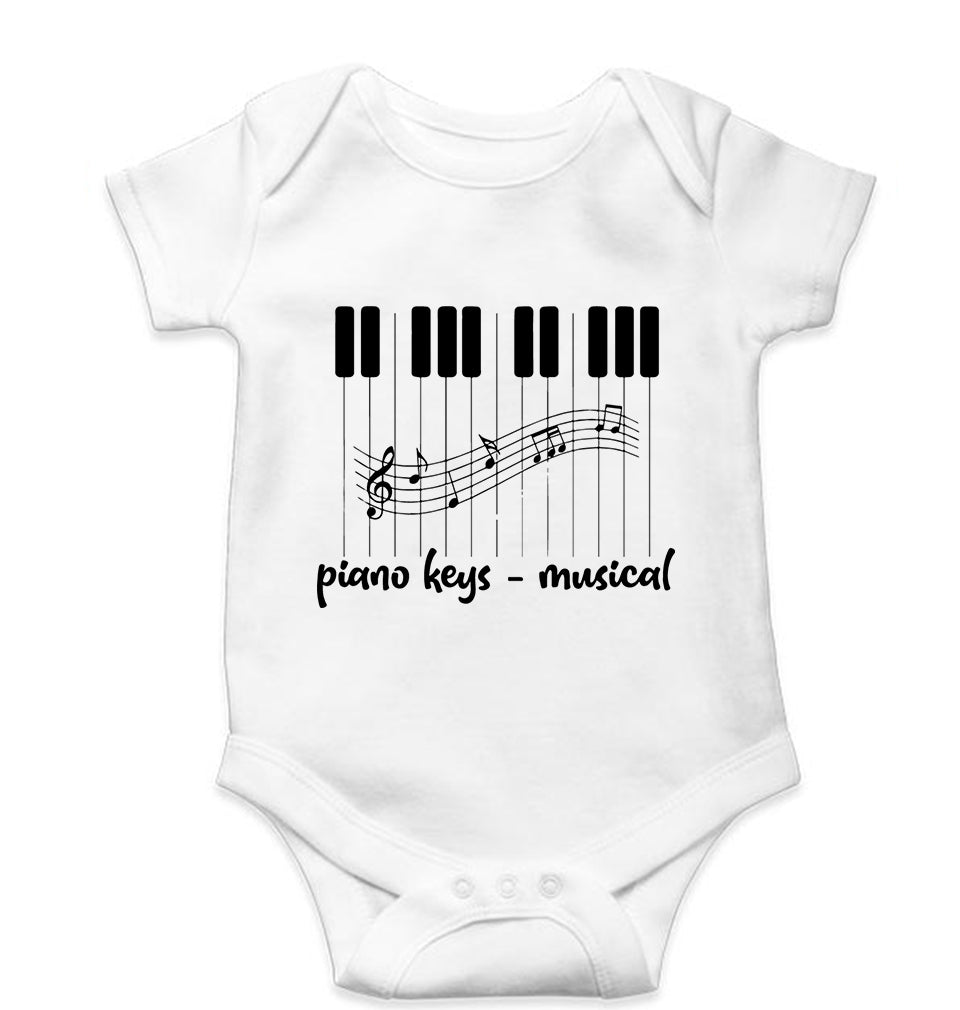 Piano Kids Romper For Baby Boy/Girl-White-Ektarfa.online