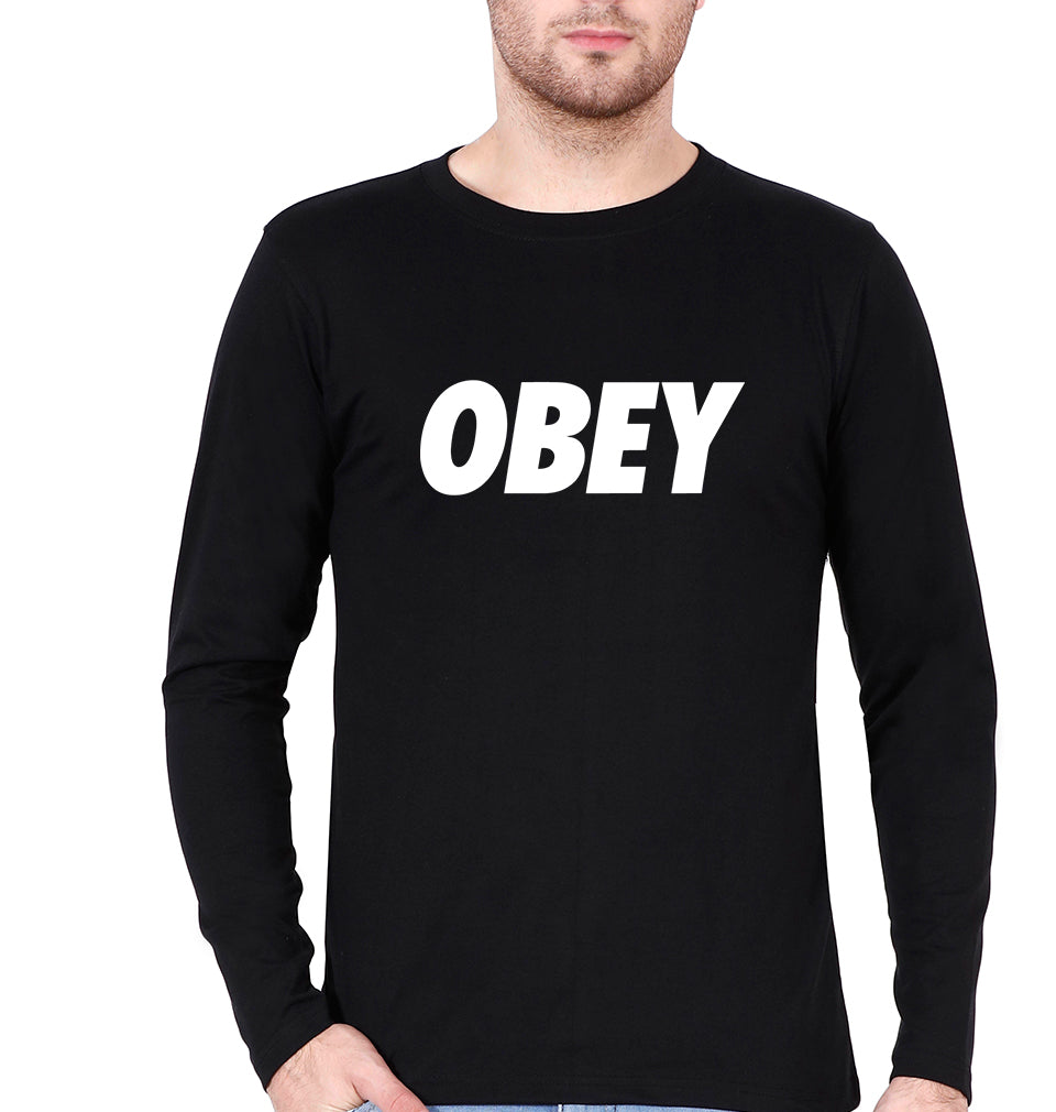 Obey Full Sleeves T-Shirt for Men-Black-Ektarfa.online