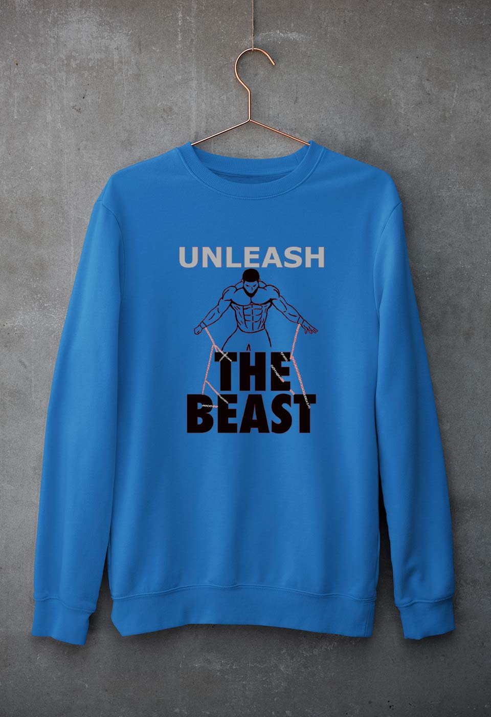Gym Beast Unisex Sweatshirt for Men/Women-Royal Blue-Ektarfa.online