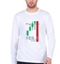 Load image into Gallery viewer, Share Market(Stock Market) Full Sleeves T-Shirt for Men-S(38 Inches)-White-Ektarfa.online
