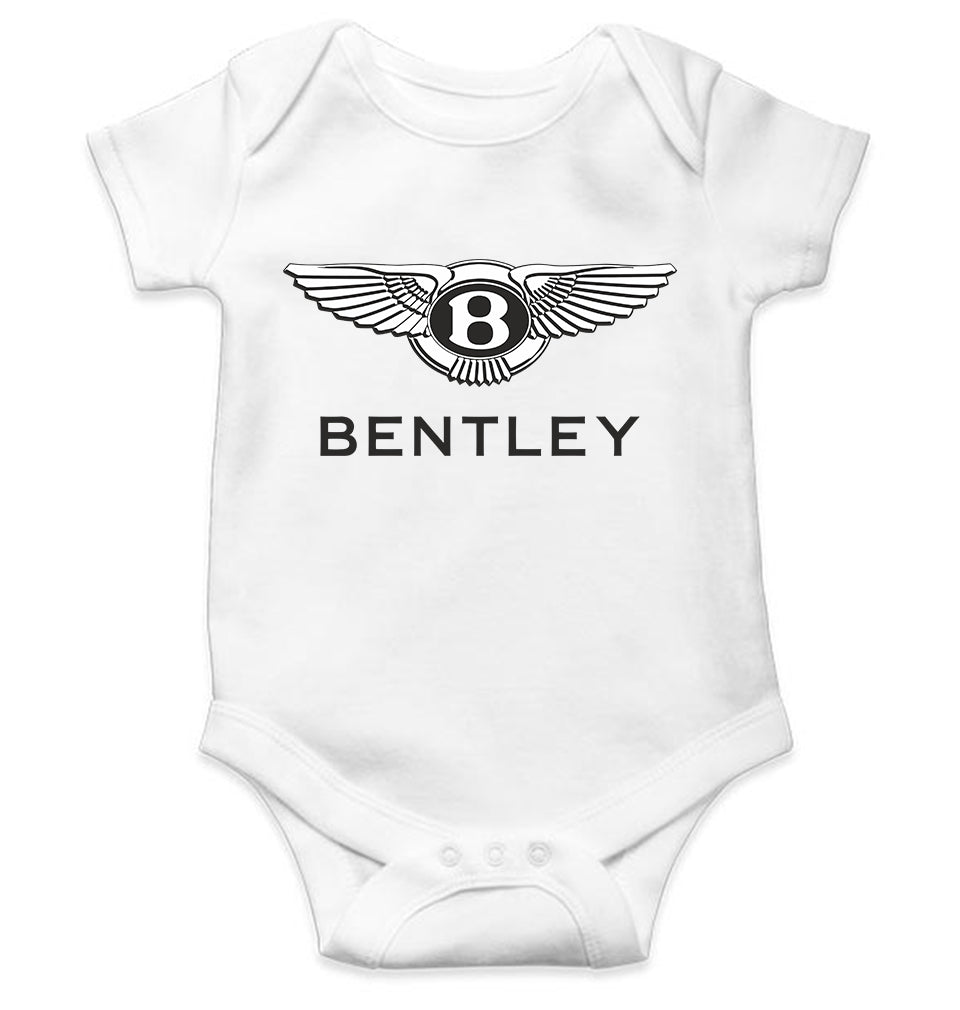 Bentley Kids Romper For Baby Boy/Girl-0-5 Months(18 Inches)-White-Ektarfa.online