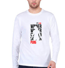 Load image into Gallery viewer, PUBG Winner Winner Chicken Dinner Full Sleeves T-Shirt for Men-White-Ektarfa.online

