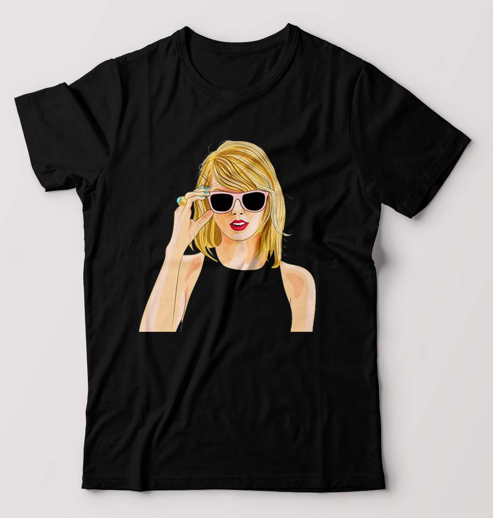 Taylor Swift T-Shirt for Men-S(38 Inches)-Black-Ektarfa.online