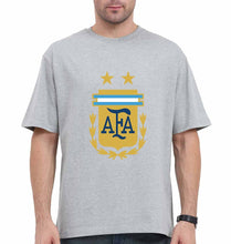 Load image into Gallery viewer, Argentina Football Oversized T-Shirt for Men-Grey-Ektarfa.online
