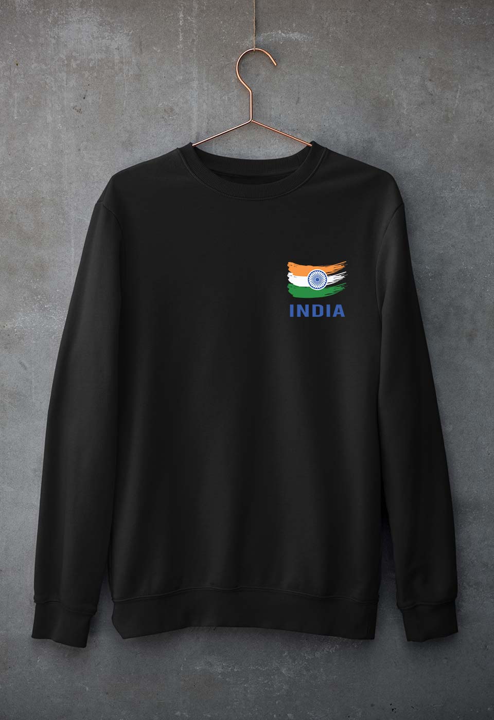 India Unisex Sweatshirt for Men/Women-Black-Ektarfa.online