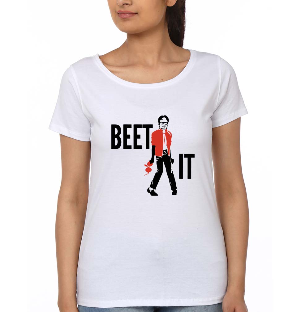 Dwight Schrute T-Shirt for Women-White-Ektarfa.online