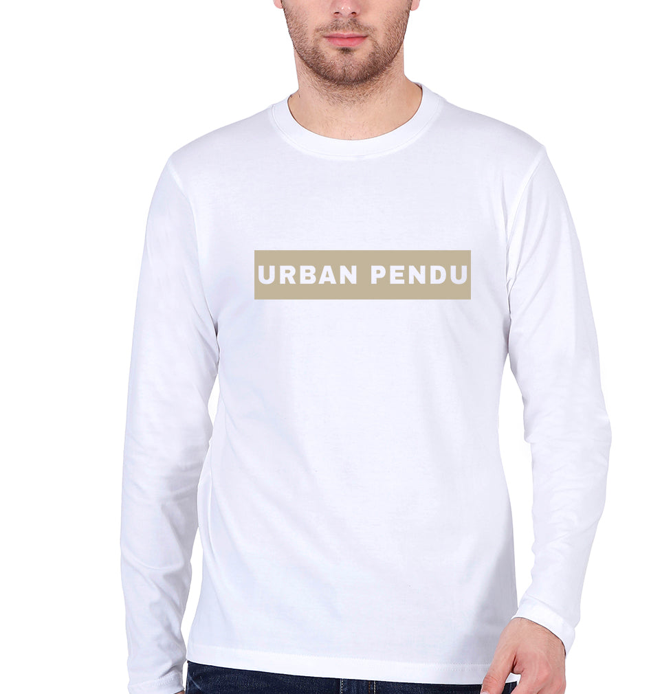 Urban Pendu Full Sleeves T-Shirt for Men-White-Ektarfa.online