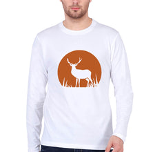Load image into Gallery viewer, Deer Full Sleeves T-Shirt for Men-White-Ektarfa.online
