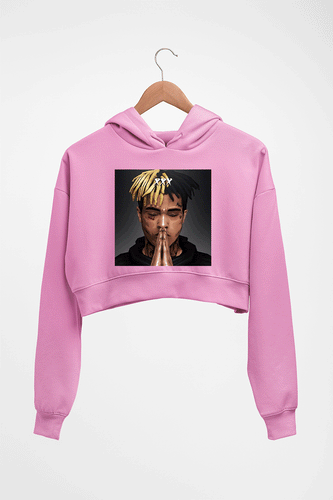 XXXTentacion Crop HOODIE FOR WOMEN-Light Baby Pink-Ektarfa.online