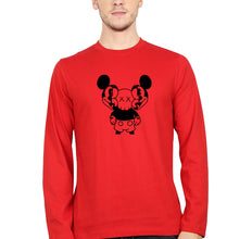 Load image into Gallery viewer, Kaws Mickey Full Sleeves T-Shirt for Men-Red-Ektarfa.online
