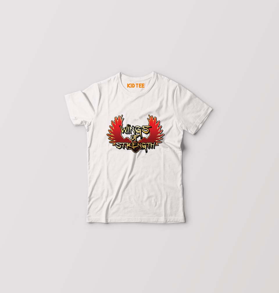 Wings of Strength Kids T-Shirt for Boy/Girl-0-1 Year(20 Inches)-White-Ektarfa.online